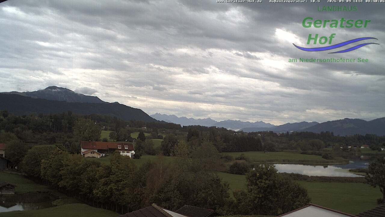 Archiv Foto Webcam Blick vom Geratser Hof auf die Niedersonthofener Seen