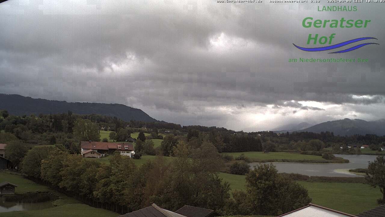 Archiv Foto Webcam Blick vom Geratser Hof auf die Niedersonthofener Seen