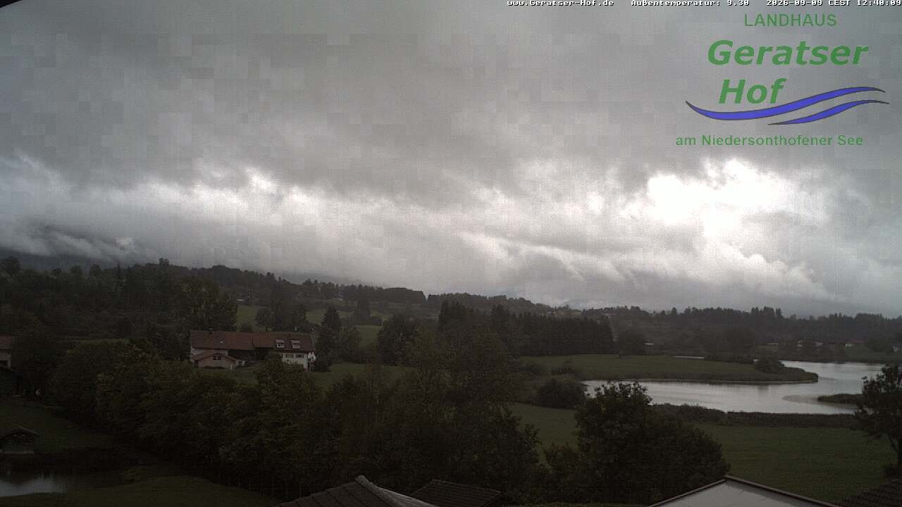 Archiv Foto Webcam Blick vom Geratser Hof auf die Niedersonthofener Seen