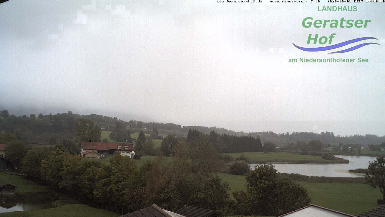 Archiv Foto Webcam Blick vom Geratser Hof auf die Niedersonthofener Seen