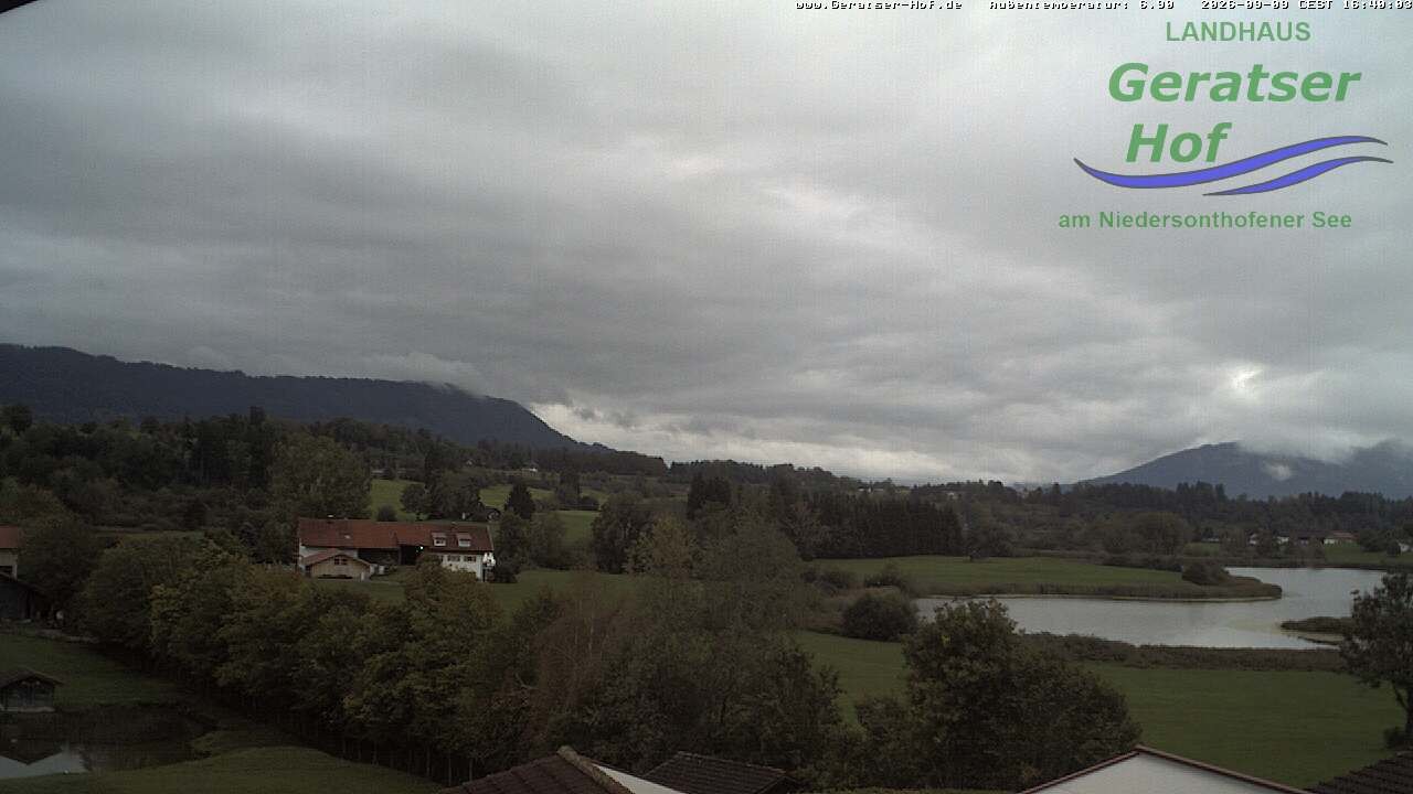 Archiv Foto Webcam Blick vom Geratser Hof auf die Niedersonthofener Seen