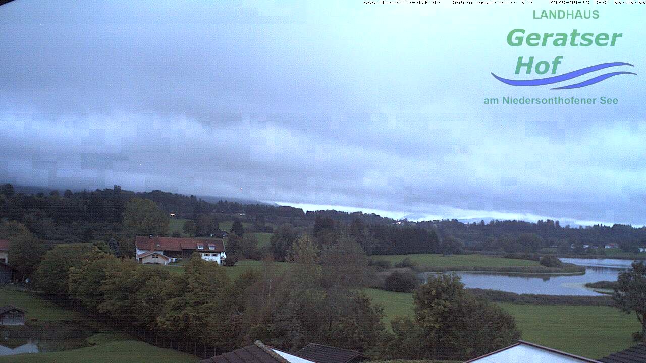 Archiv Foto Webcam Blick vom Geratser Hof auf die Niedersonthofener Seen