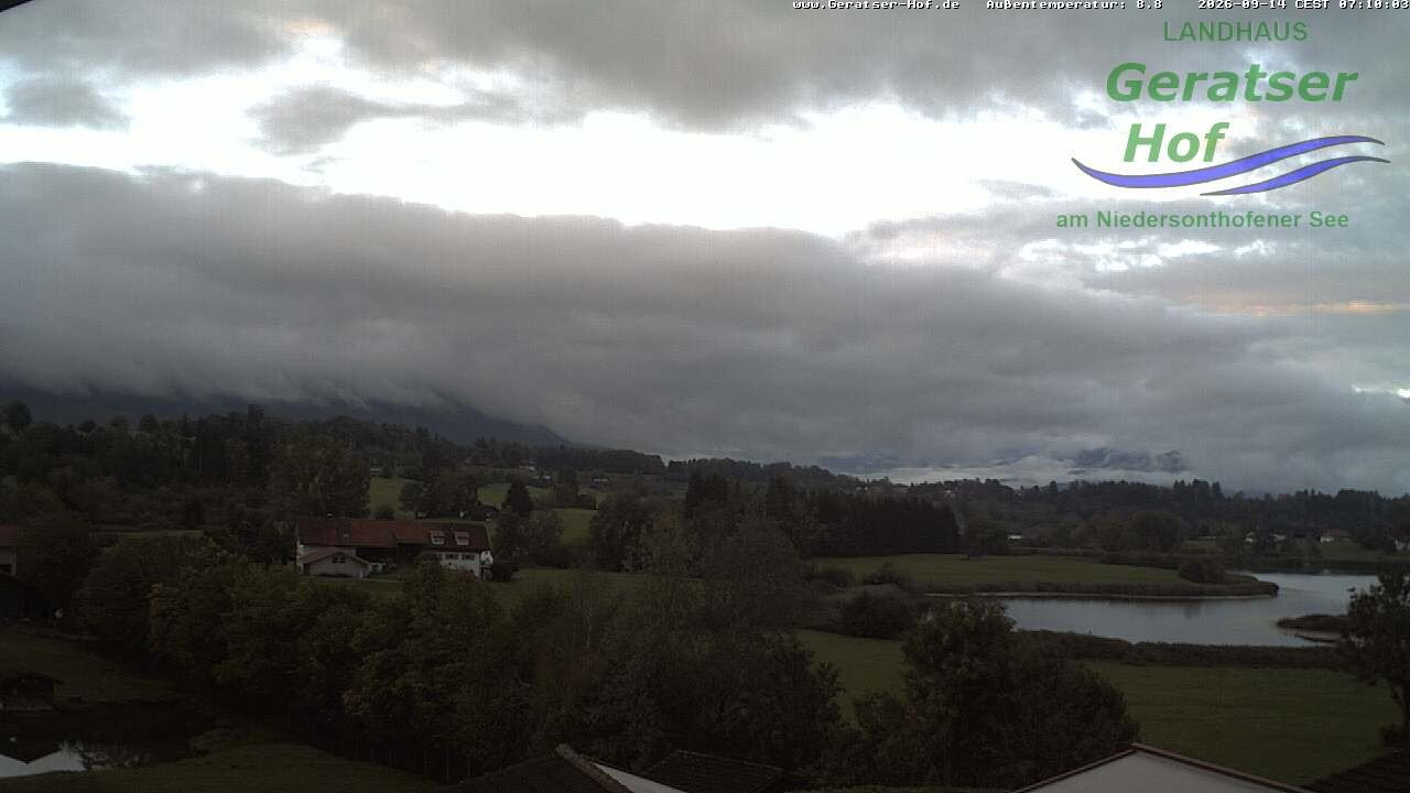 Archiv Foto Webcam Blick vom Geratser Hof auf die Niedersonthofener Seen