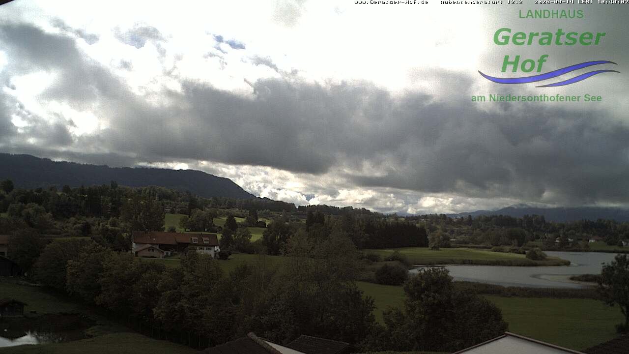 Archiv Foto Webcam Blick vom Geratser Hof auf die Niedersonthofener Seen
