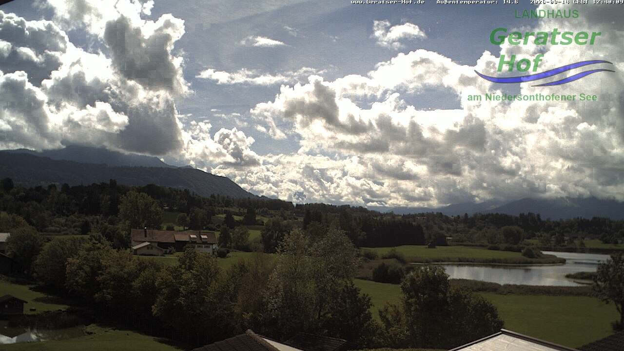 Archiv Foto Webcam Blick vom Geratser Hof auf die Niedersonthofener Seen