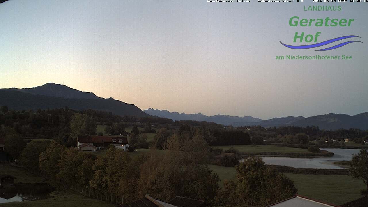 Archiv Foto Webcam Blick vom Geratser Hof auf die Niedersonthofener Seen