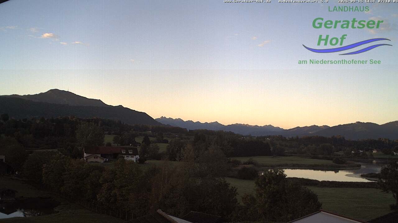 Archiv Foto Webcam Blick vom Geratser Hof auf die Niedersonthofener Seen