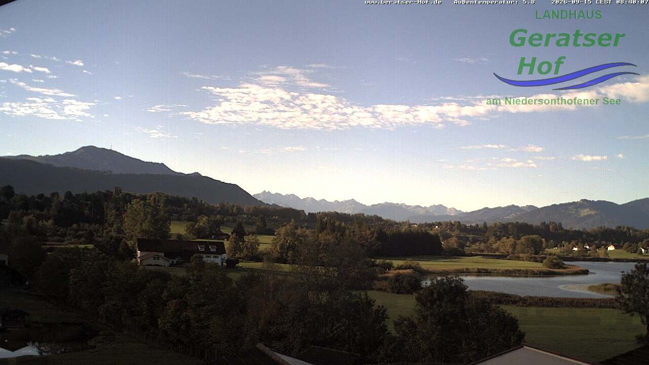 Archiv Foto Webcam Blick vom Geratser Hof auf die Niedersonthofener Seen