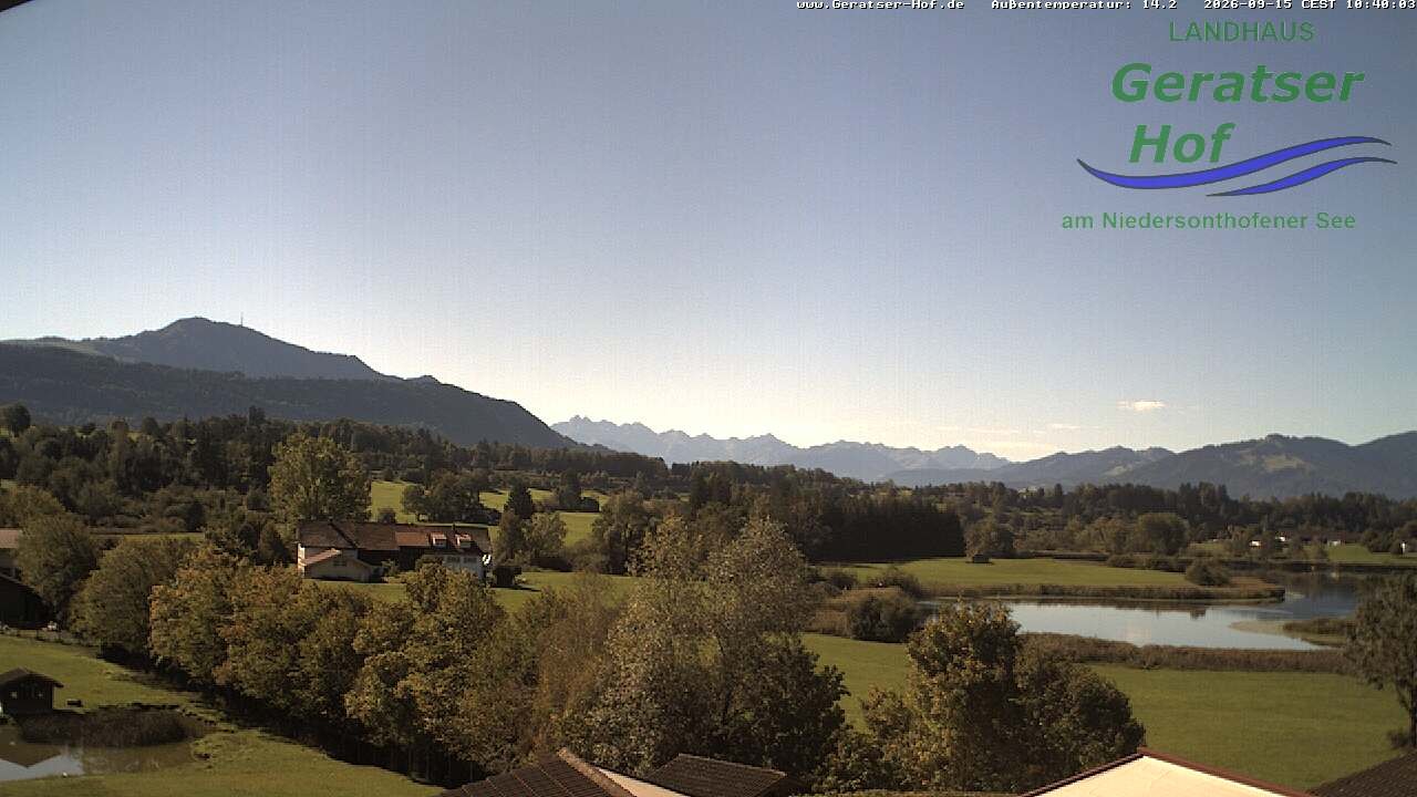 Archiv Foto Webcam Blick vom Geratser Hof auf die Niedersonthofener Seen