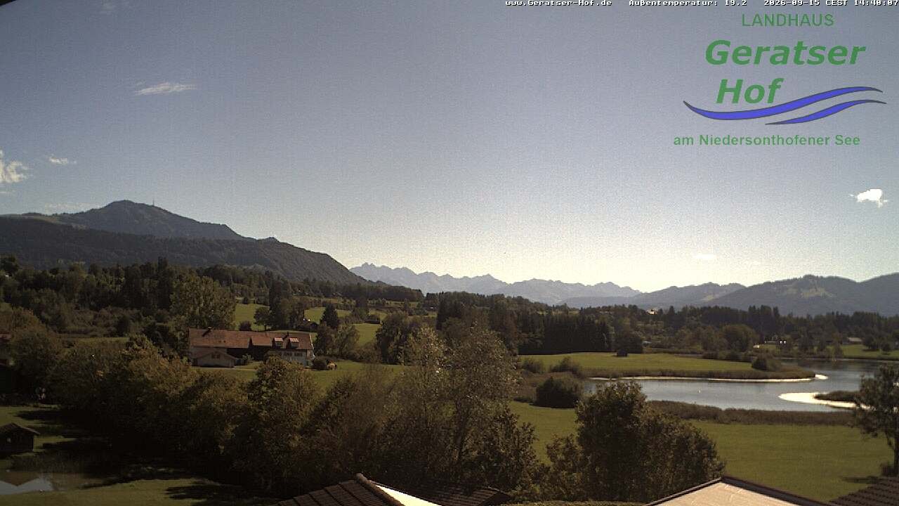 Archiv Foto Webcam Blick vom Geratser Hof auf die Niedersonthofener Seen