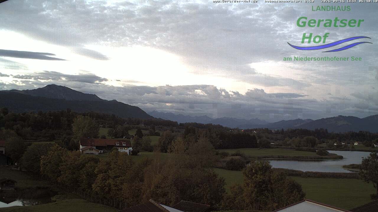 Archiv Foto Webcam Blick vom Geratser Hof auf die Niedersonthofener Seen