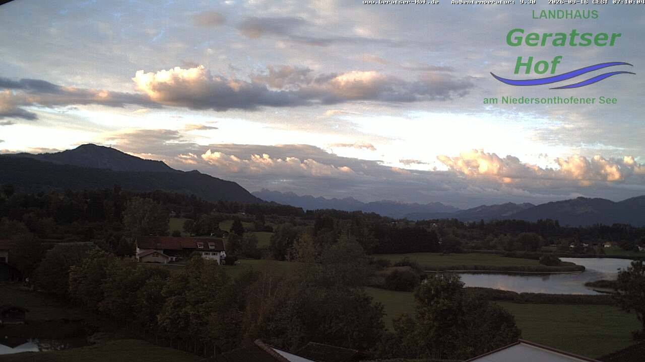 Archiv Foto Webcam Blick vom Geratser Hof auf die Niedersonthofener Seen