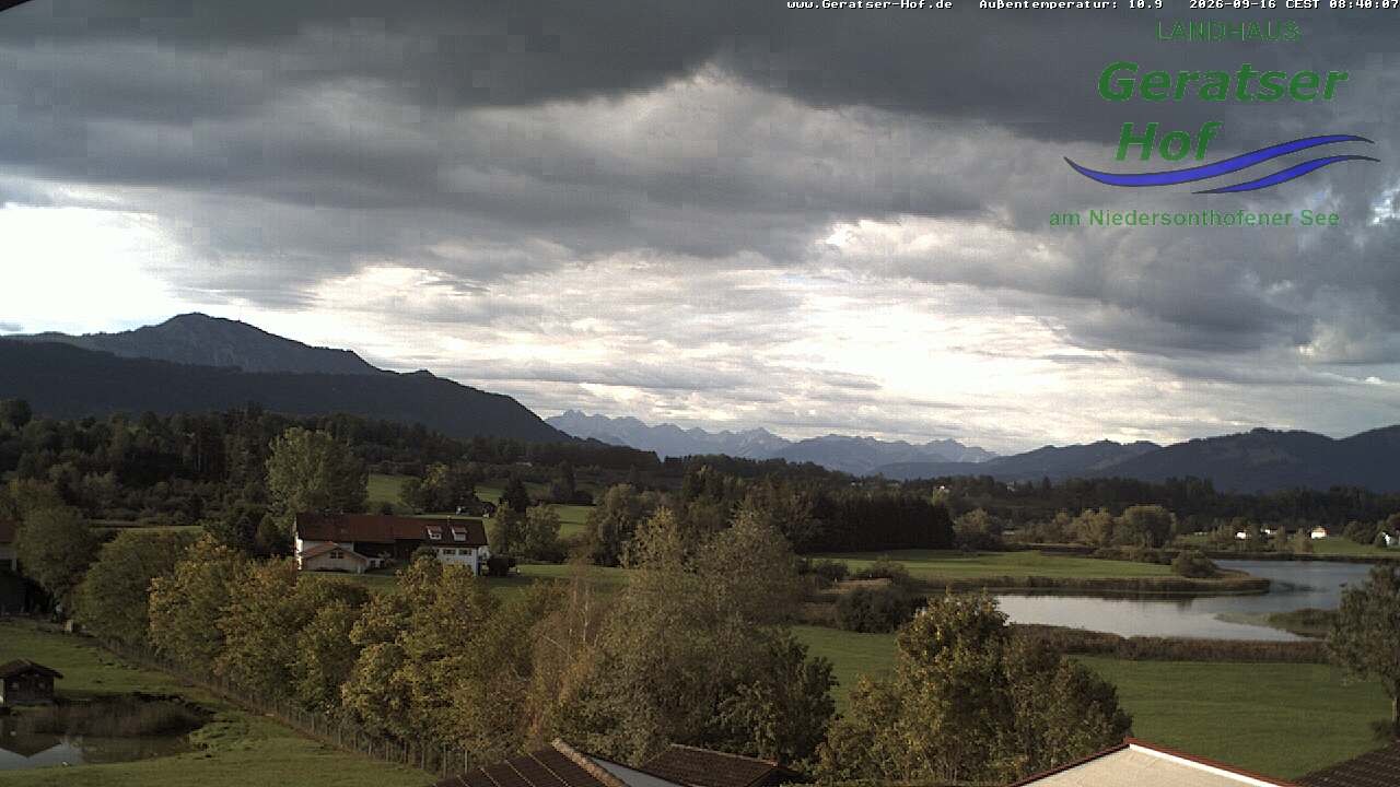 Archiv Foto Webcam Blick vom Geratser Hof auf die Niedersonthofener Seen