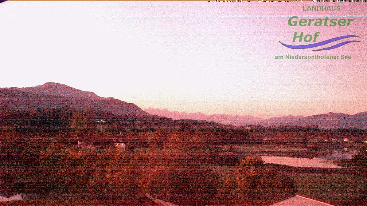 Archiv Foto Webcam Blick vom Geratser Hof auf die Niedersonthofener Seen