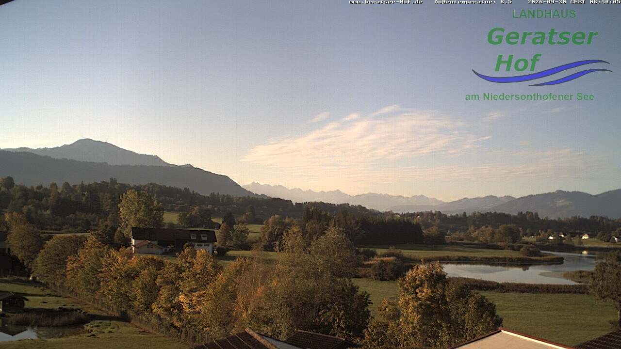 Archiv Foto Webcam Blick vom Geratser Hof auf die Niedersonthofener Seen