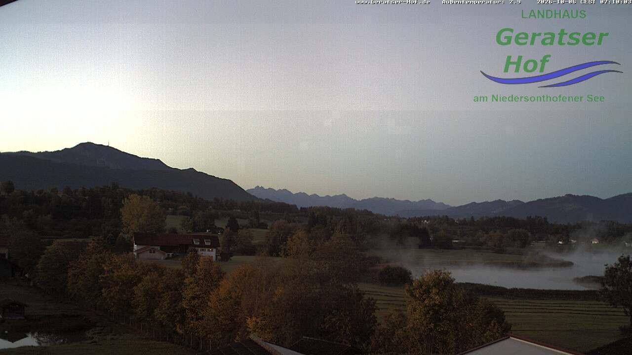Archiv Foto Webcam Blick vom Geratser Hof auf die Niedersonthofener Seen