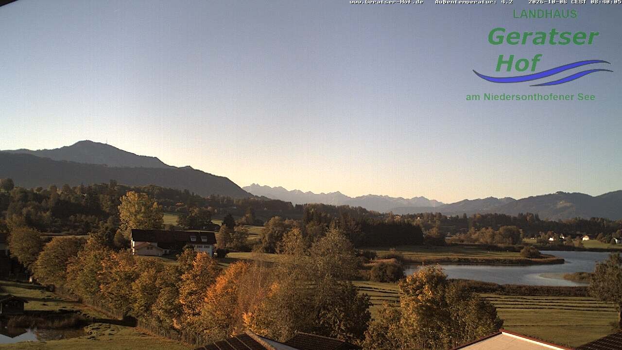 Archiv Foto Webcam Blick vom Geratser Hof auf die Niedersonthofener Seen