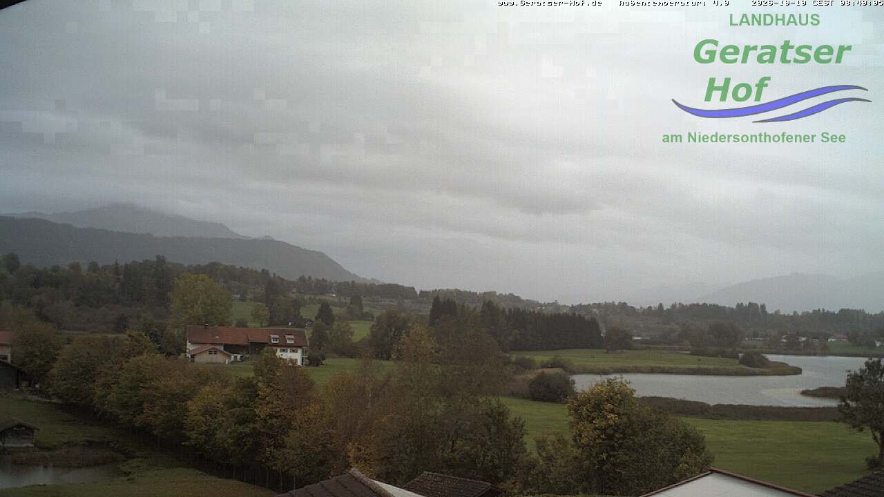 Archiv Foto Webcam Blick vom Geratser Hof auf die Niedersonthofener Seen