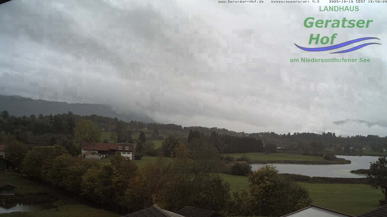 Archiv Foto Webcam Blick vom Geratser Hof auf die Niedersonthofener Seen
