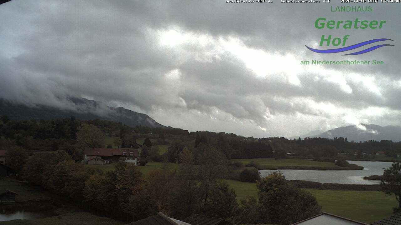 Archiv Foto Webcam Blick vom Geratser Hof auf die Niedersonthofener Seen