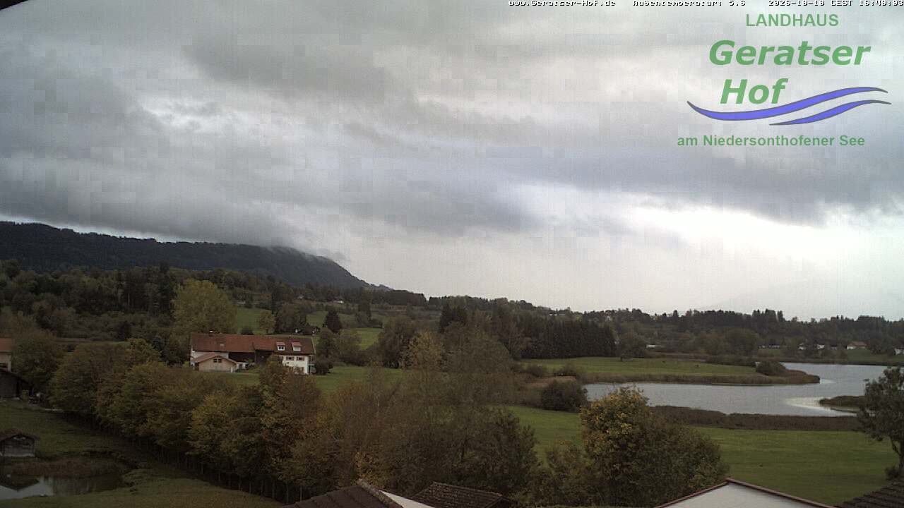 Archiv Foto Webcam Blick vom Geratser Hof auf die Niedersonthofener Seen