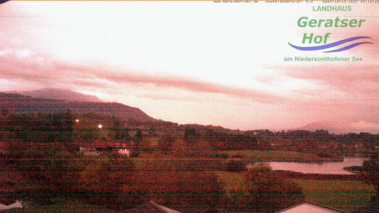 Archiv Foto Webcam Blick vom Geratser Hof auf die Niedersonthofener Seen