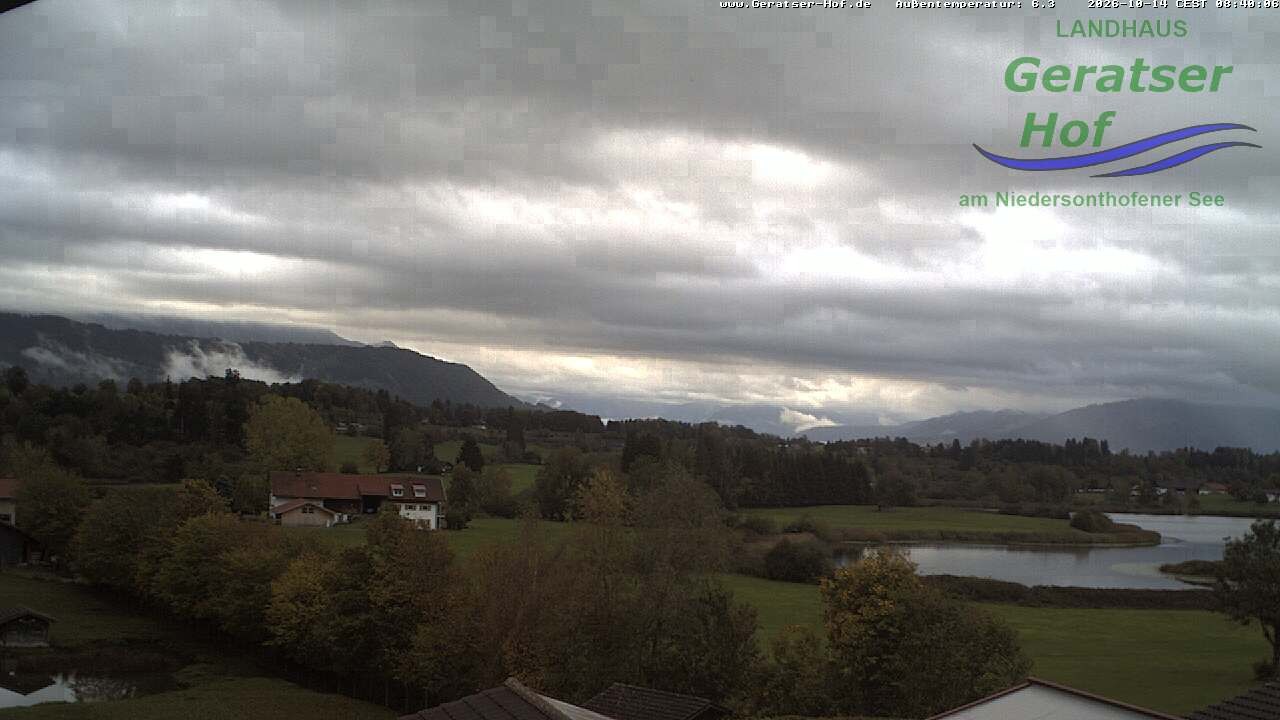 Archiv Foto Webcam Blick vom Geratser Hof auf die Niedersonthofener Seen