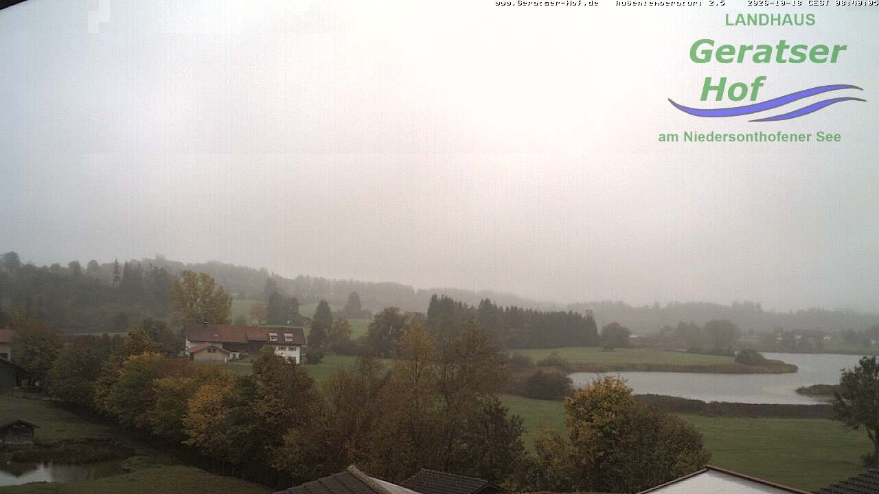 Archiv Foto Webcam Blick vom Geratser Hof auf die Niedersonthofener Seen