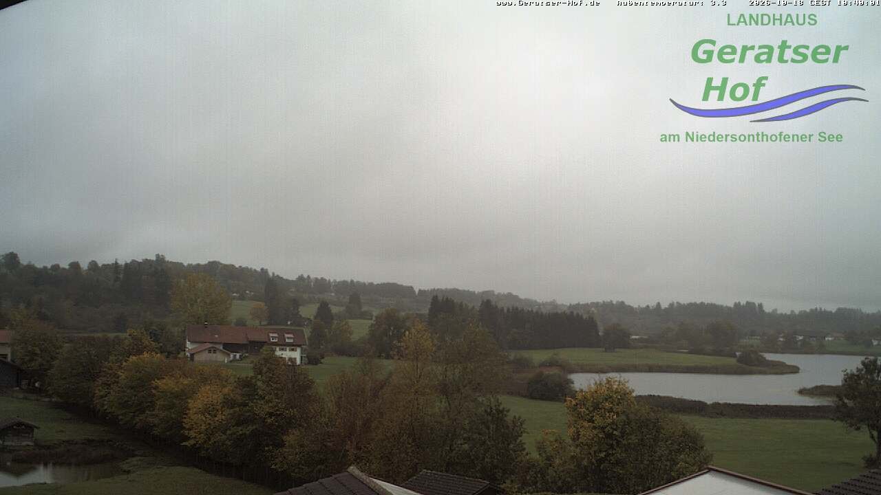 Archiv Foto Webcam Blick vom Geratser Hof auf die Niedersonthofener Seen