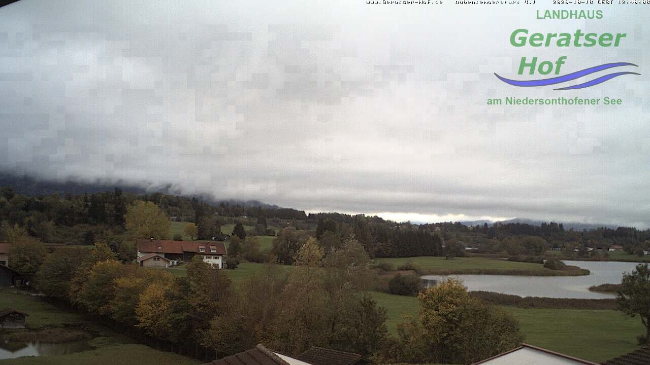 Archiv Foto Webcam Blick vom Geratser Hof auf die Niedersonthofener Seen