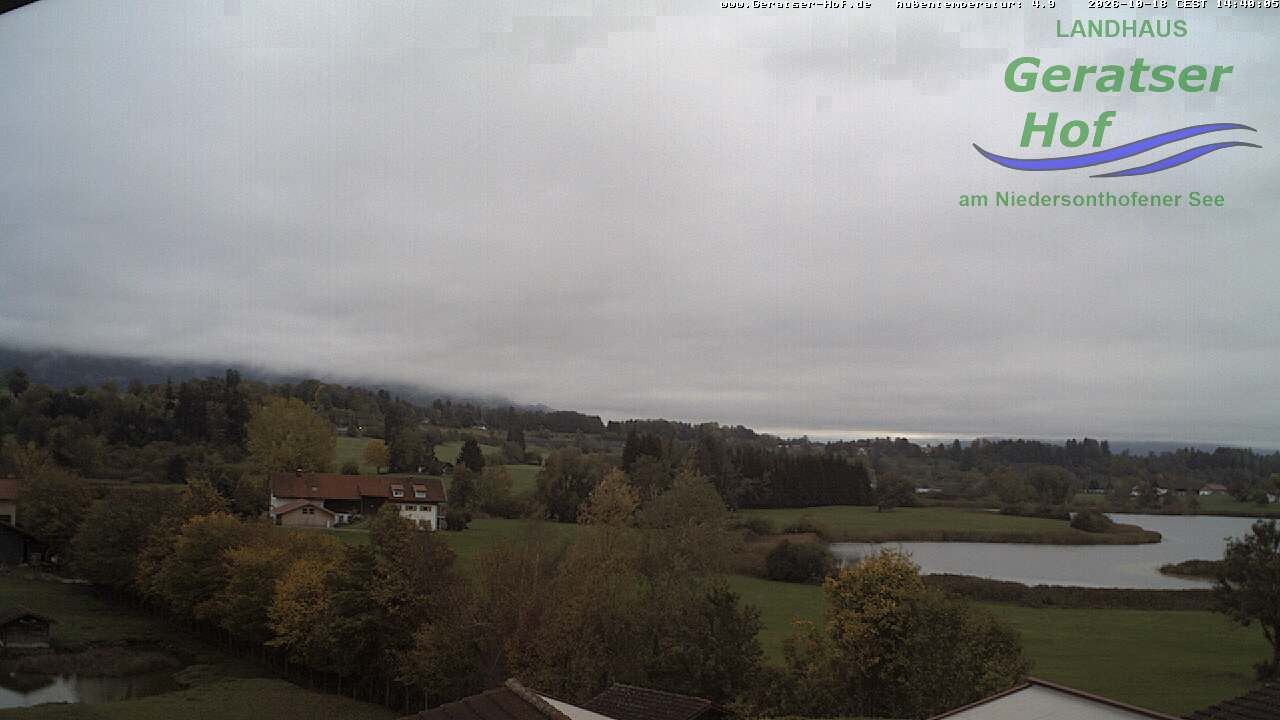 Archiv Foto Webcam Blick vom Geratser Hof auf die Niedersonthofener Seen