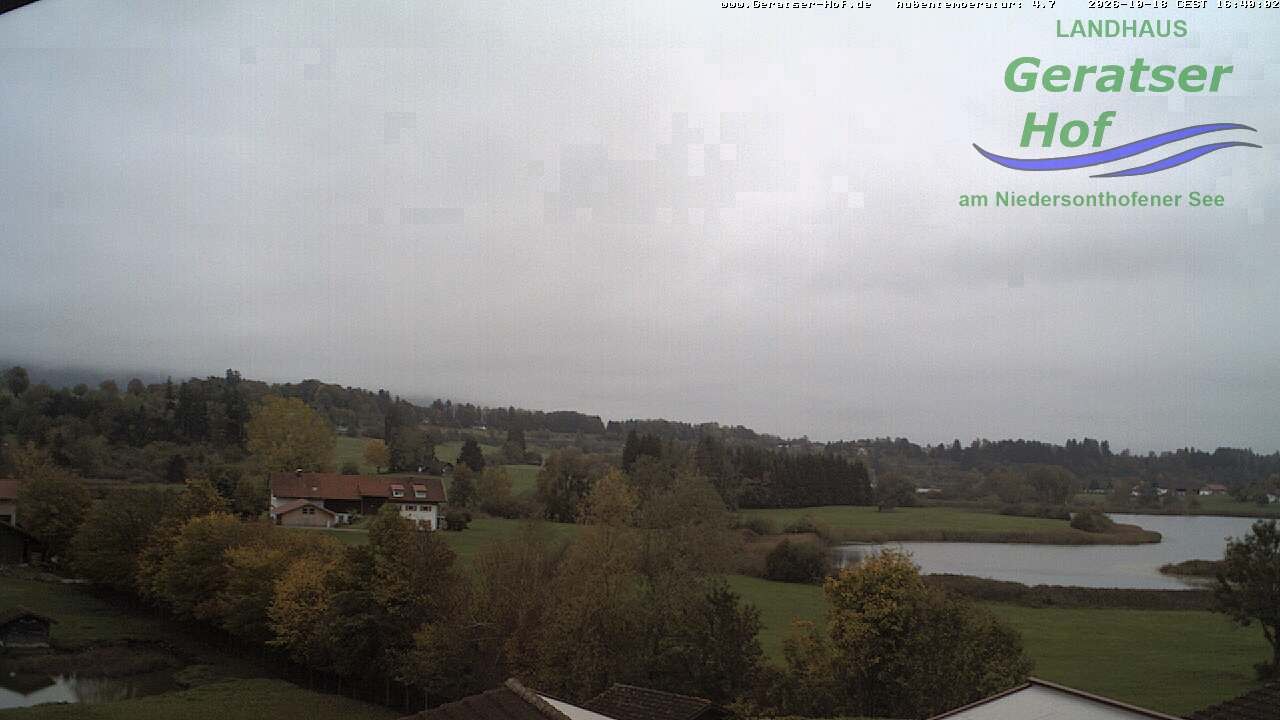Archiv Foto Webcam Blick vom Geratser Hof auf die Niedersonthofener Seen