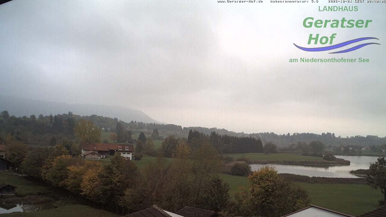 Archiv Foto Webcam Blick vom Geratser Hof auf die Niedersonthofener Seen