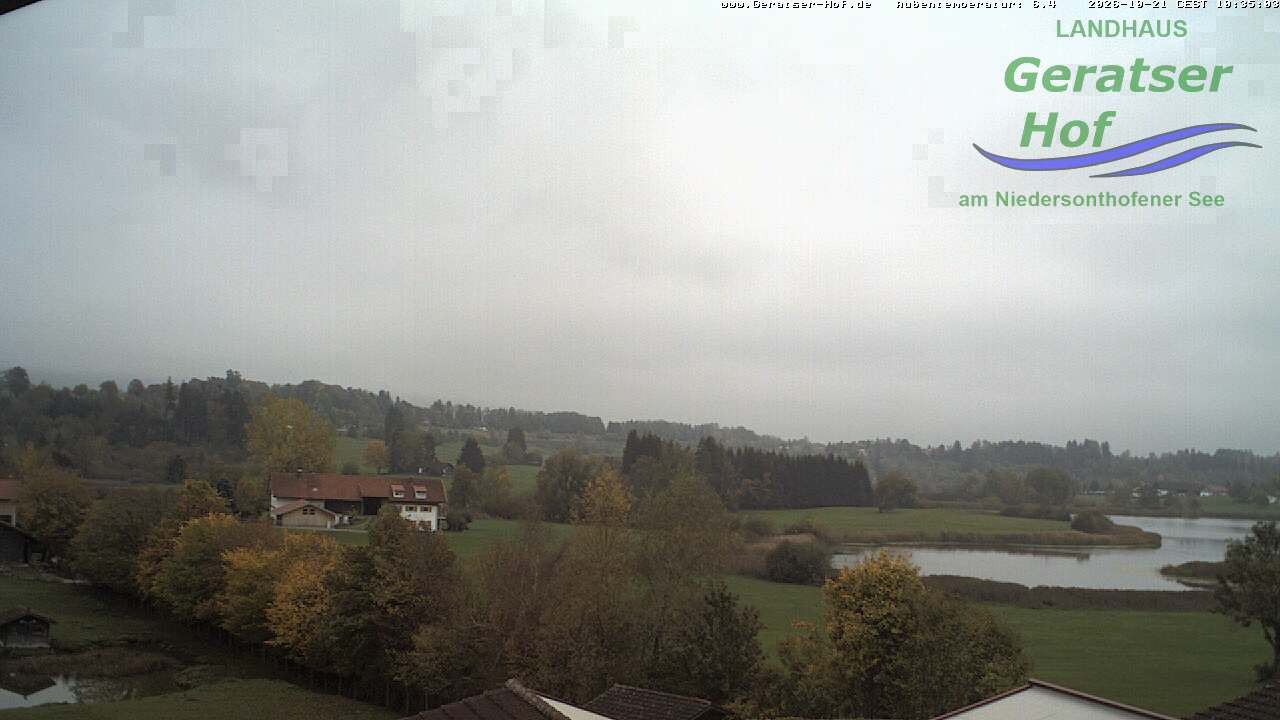 Archiv Foto Webcam Blick vom Geratser Hof auf die Niedersonthofener Seen