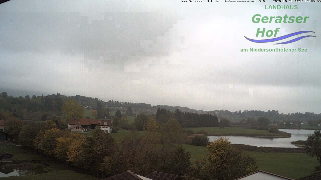 Archiv Foto Webcam Blick vom Geratser Hof auf die Niedersonthofener Seen