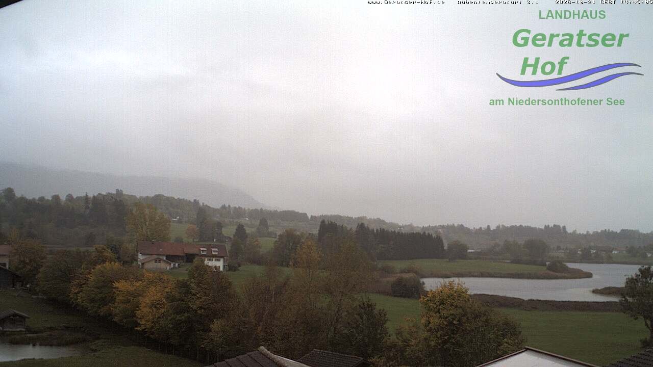 Archiv Foto Webcam Blick vom Geratser Hof auf die Niedersonthofener Seen