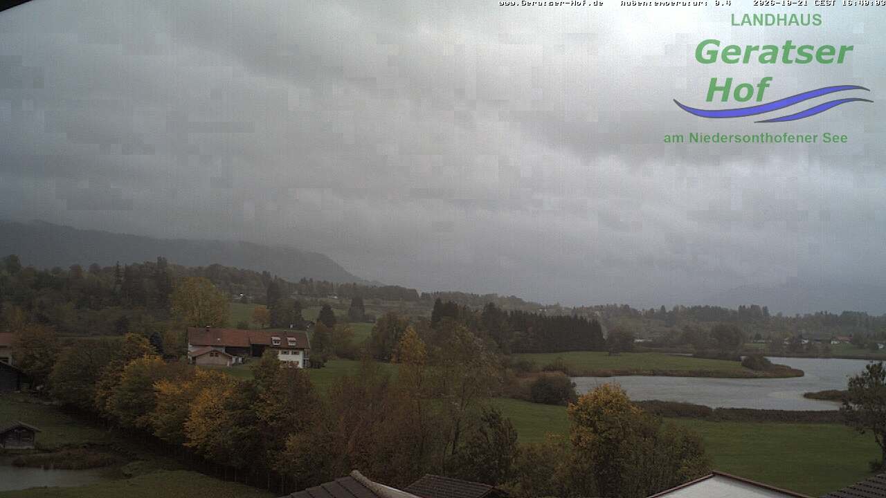 Archiv Foto Webcam Blick vom Geratser Hof auf die Niedersonthofener Seen