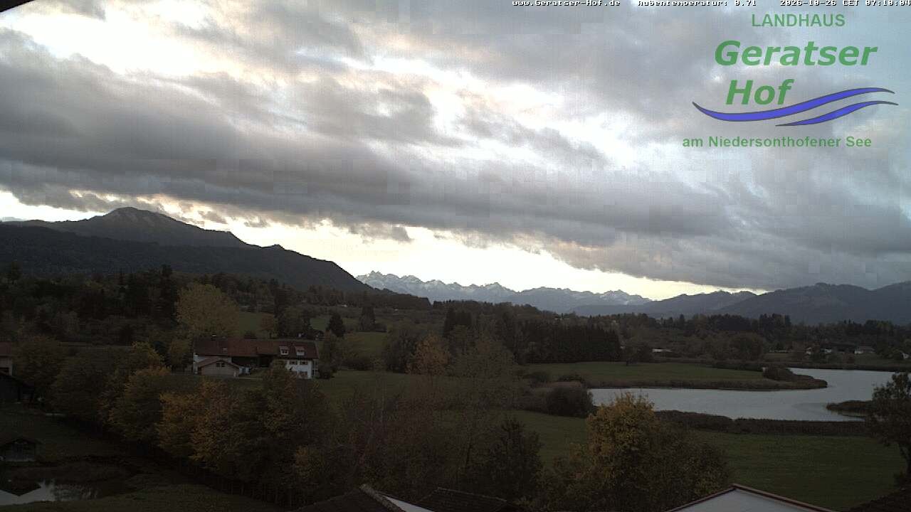 Archiv Foto Webcam Blick vom Geratser Hof auf die Niedersonthofener Seen