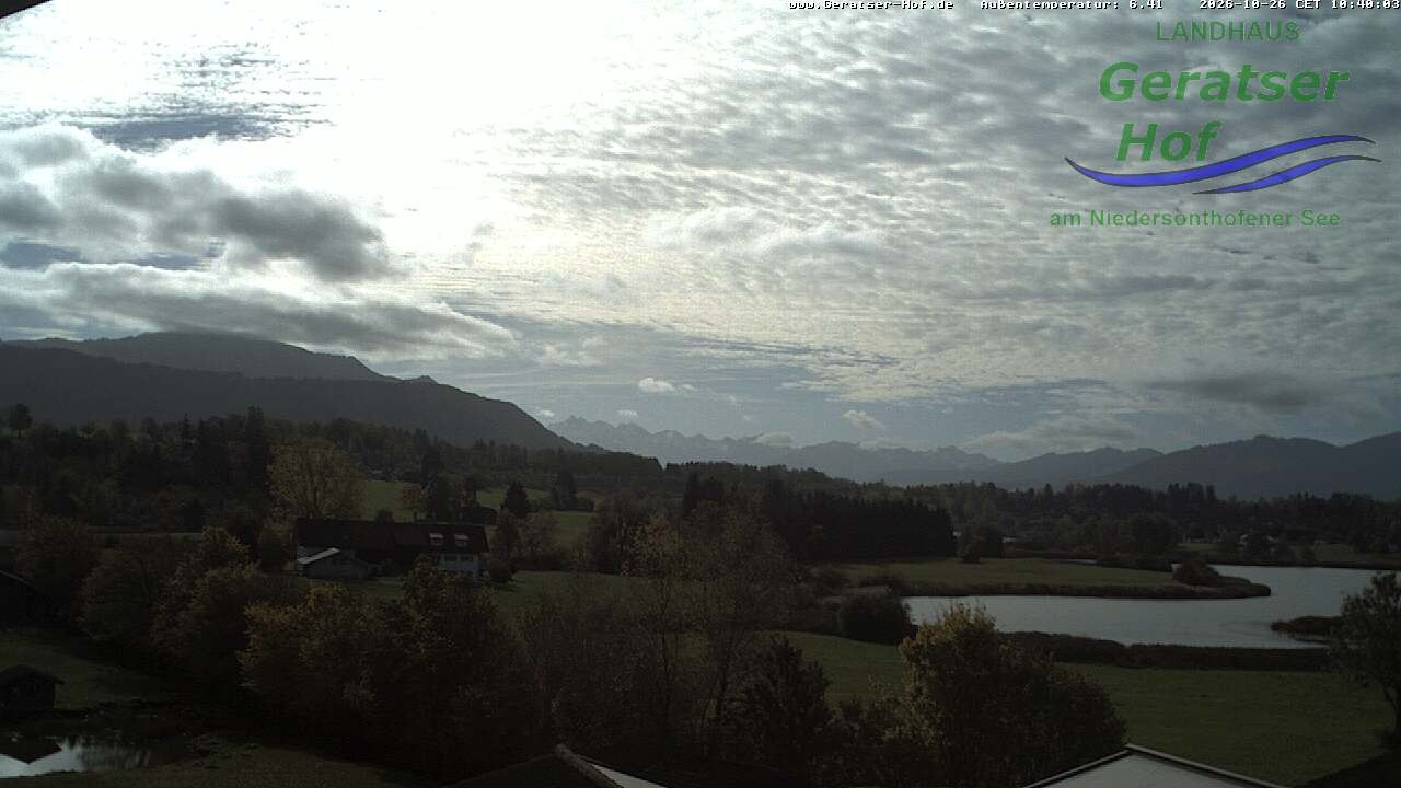 Archiv Foto Webcam Blick vom Geratser Hof auf die Niedersonthofener Seen