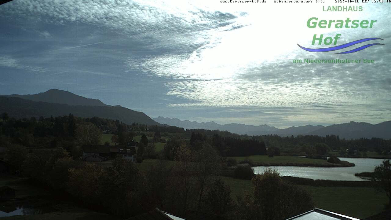 Archiv Foto Webcam Blick vom Geratser Hof auf die Niedersonthofener Seen