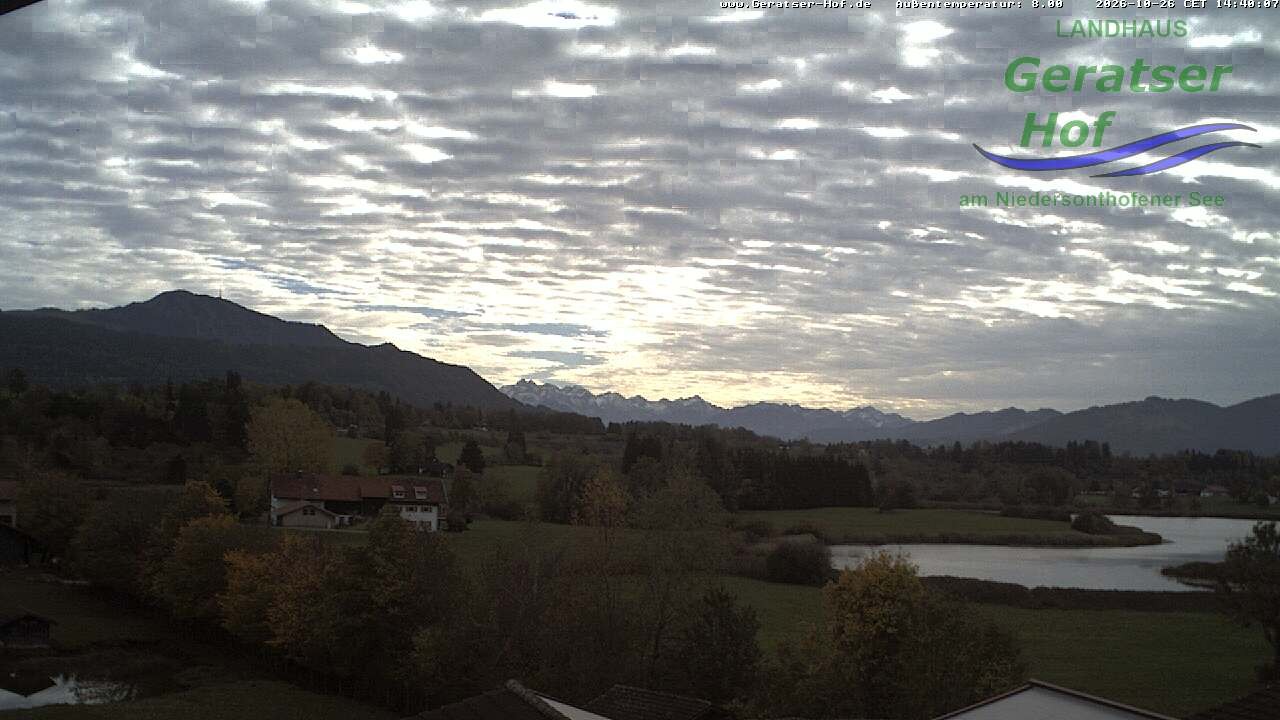 Archiv Foto Webcam Blick vom Geratser Hof auf die Niedersonthofener Seen