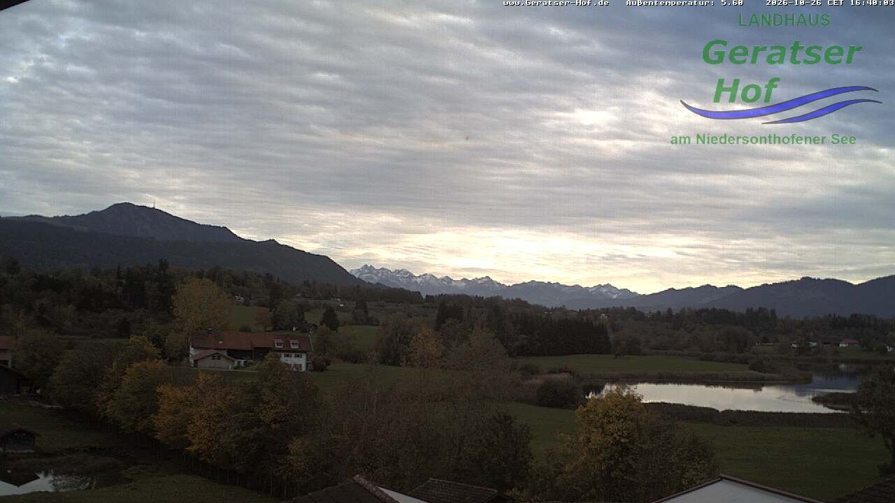 Archiv Foto Webcam Blick vom Geratser Hof auf die Niedersonthofener Seen