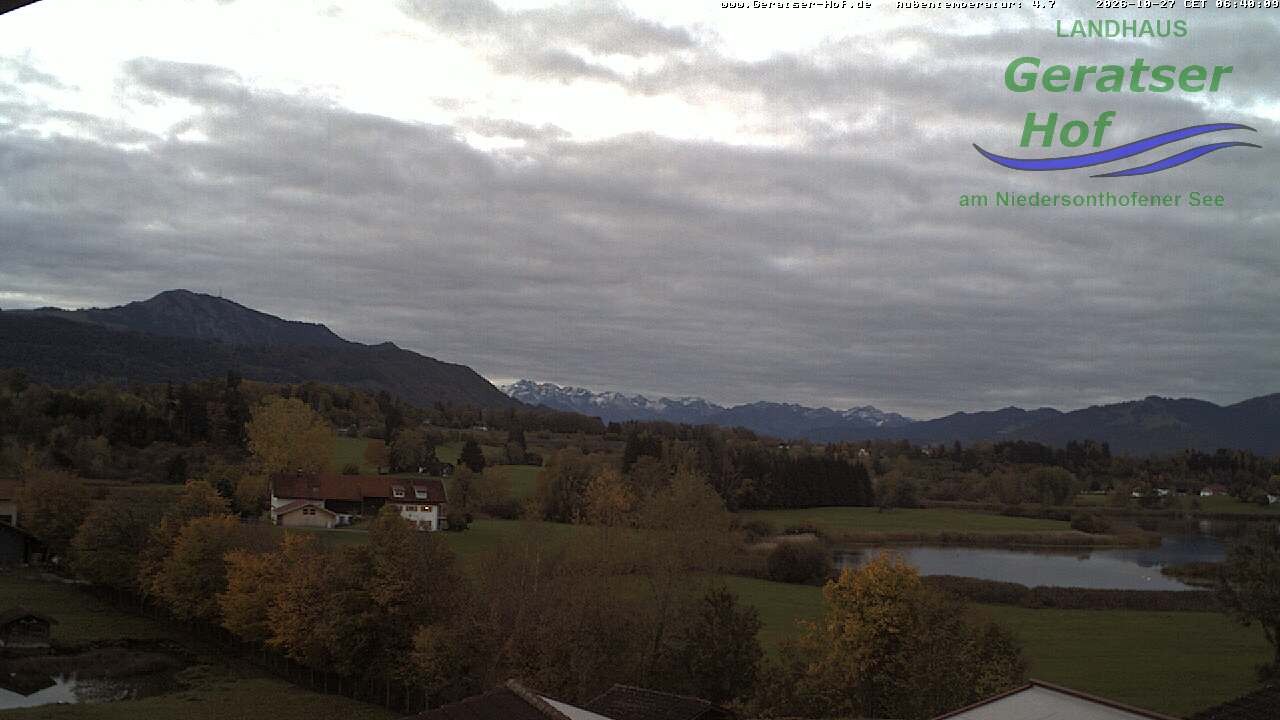 Archiv Foto Webcam Blick vom Geratser Hof auf die Niedersonthofener Seen
