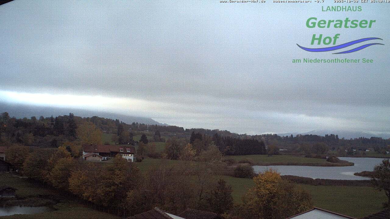 Archiv Foto Webcam Blick vom Geratser Hof auf die Niedersonthofener Seen