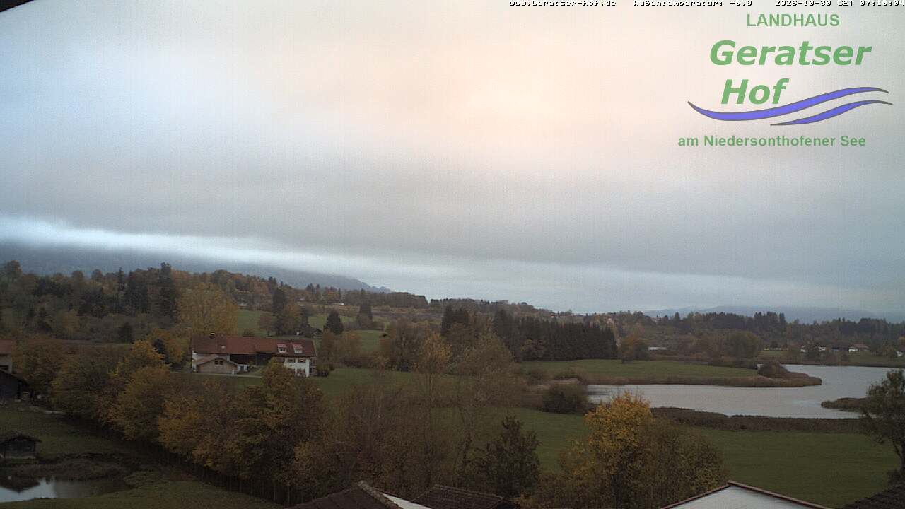 Archiv Foto Webcam Blick vom Geratser Hof auf die Niedersonthofener Seen