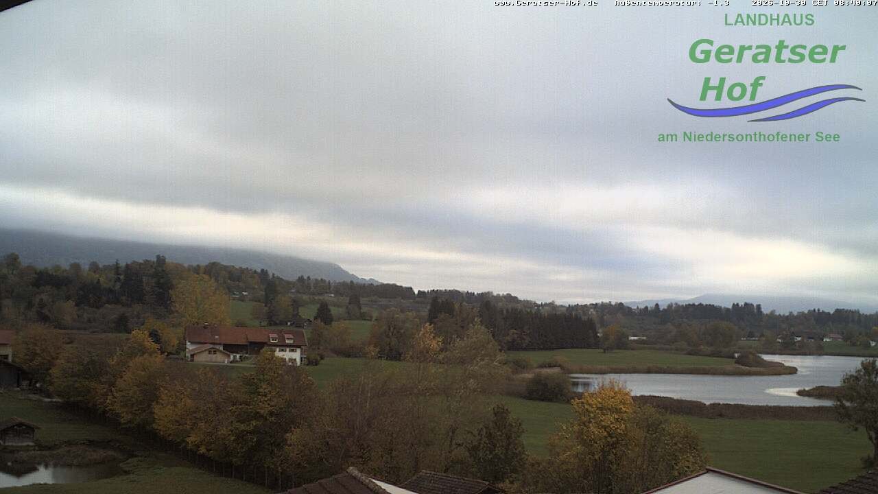 Archiv Foto Webcam Blick vom Geratser Hof auf die Niedersonthofener Seen
