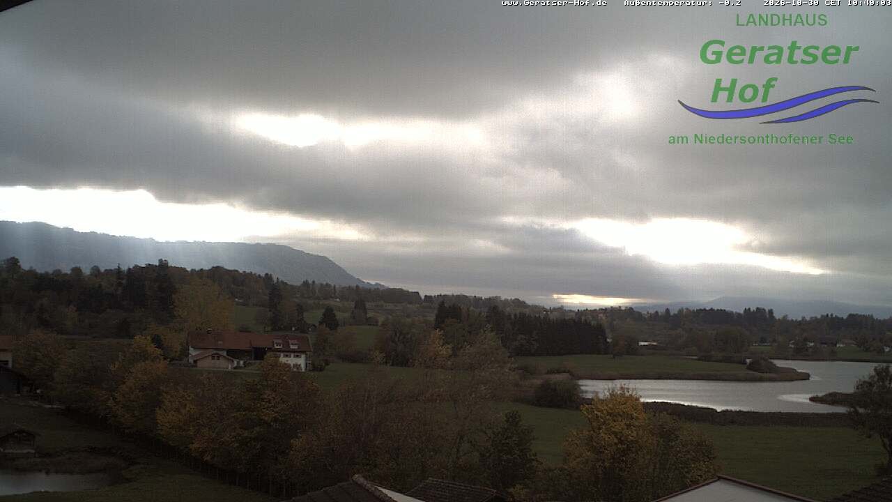 Archiv Foto Webcam Blick vom Geratser Hof auf die Niedersonthofener Seen