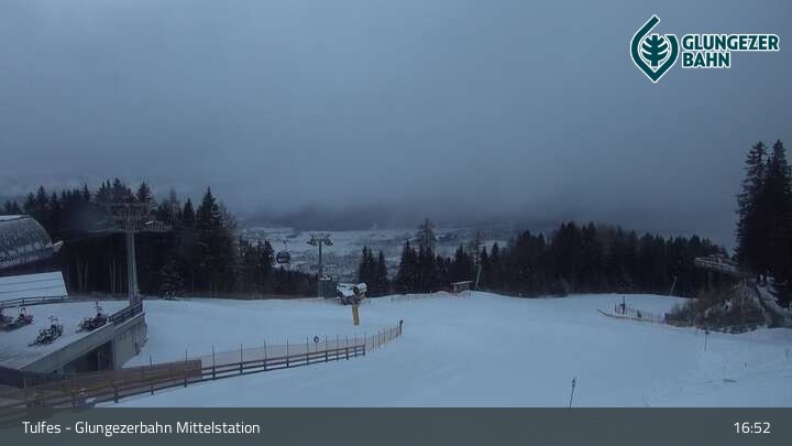 Archiv Foto Webcam Tulfes: Blick von der Mittelstation am Glungezer