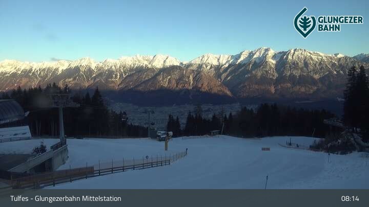 Archiv Foto Webcam Tulfes: Blick von der Mittelstation am Glungezer
