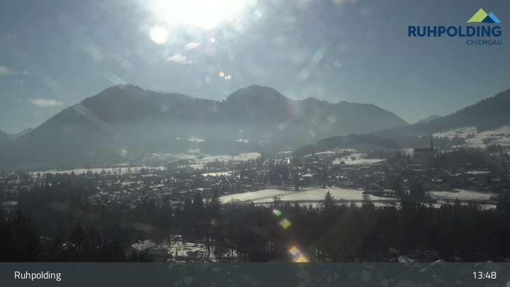 Archiv Foto Webcam Panorama Ruhpolding: Ort und Berge